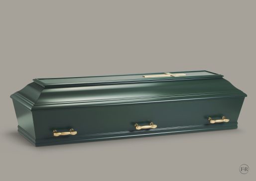 Grøn Kiste Med Guldfarvede Håndtag